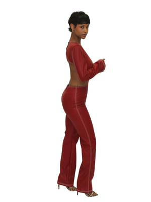Leather Dream Jumpsuit Red