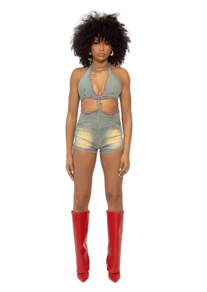 Denim Dream Washed Romper