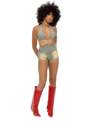 Denim Dream Washed Romper