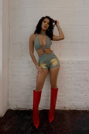 Denim Dream Washed Romper