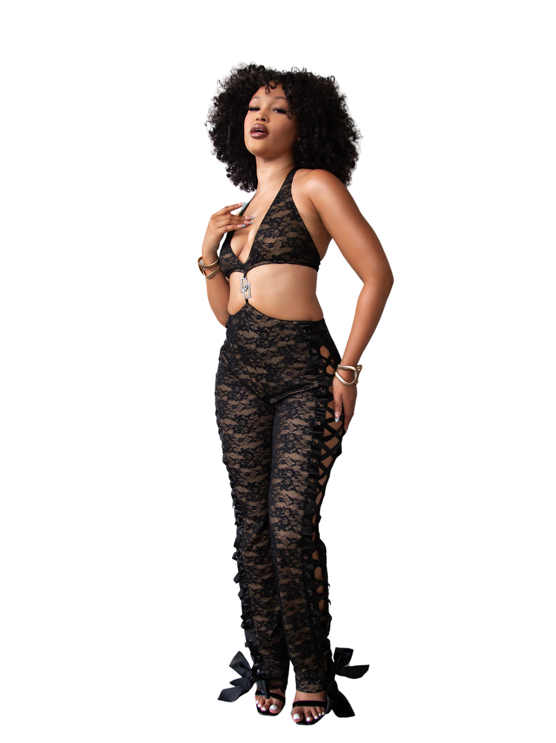 Illusion Lace Jumpsuit – DomDavis - Main Image